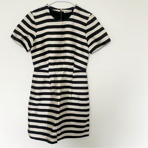 Whistles Structured Striped Dress Size US 4